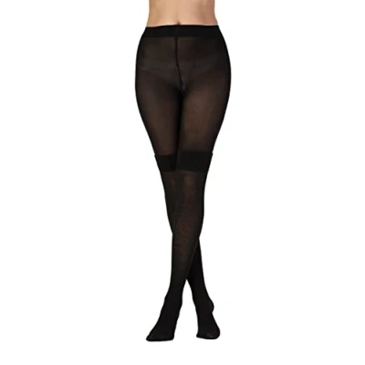 Image of Pretty Polly Women&#039;s Secret Socks Tights, 60 DEN, Black (Black Black), Large (Size:ML)