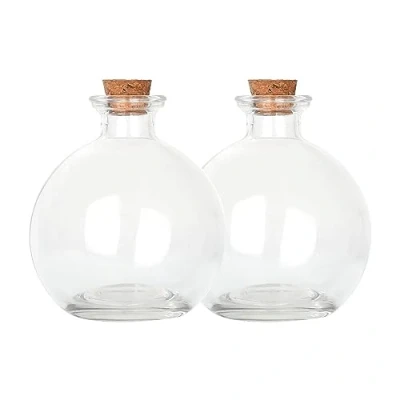 Image of Magic Season Decorative Glass Bottles with Cork Stoppers 260 ml Potion (2 Pcs)