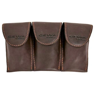 Image of GEWA Mundstücktasche Crazy Horse Waldhorn schwarz für 3 Mundstücke