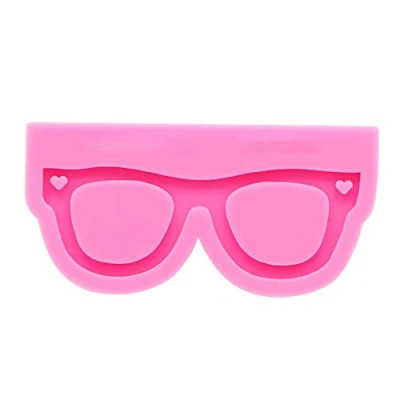 Image of GUMEI Keyring Pendant Silicone Mould Glossy Glasses Shape Keychain Epoxy Resin Mold