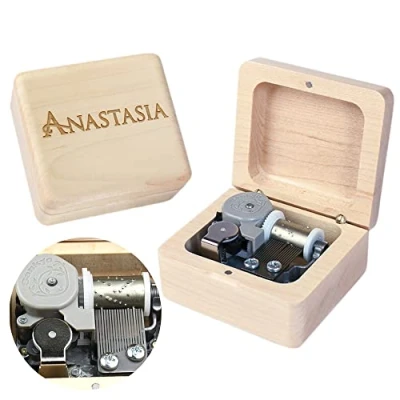 Image of Sinzyo Anastasia Once upon a december Music Box Vintage Musical Boxs Gift For Birthday Valentine&#039;s Day Christmas Day(Maple Wooden Box)