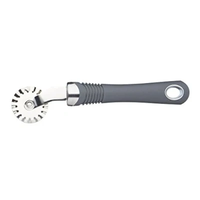 Image of KitchenCraft KCSGPW Professional Rolling Pastry Wheel Cutter / Dough Slicer with Soft Grip Handle, 17 cm (6.5&quot;), Black
