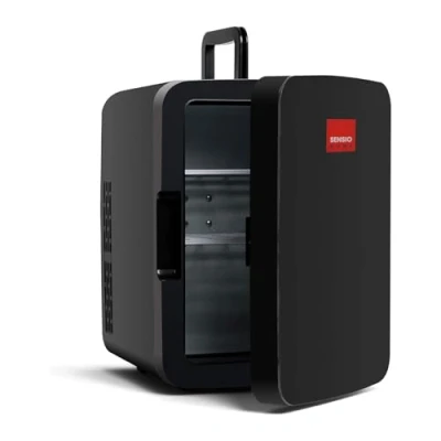 Image of SENSIOHOME 15L Mini Fridge Cooler &amp; Warmer AC+DC Power 12v, UK EU Plug Compact, Portable and Quiet, For Home, Bedroom, Car, Holiday, Food Drinks Makeup (Black)