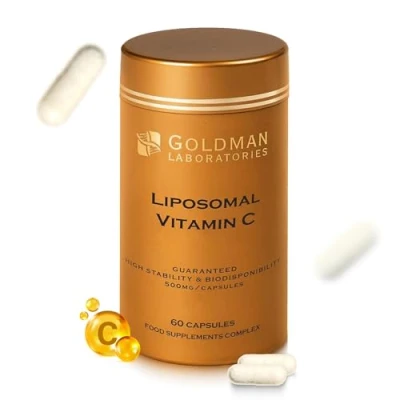 Image of Liposomal Vitamin C Capsules High Strength Supplements Encapsulated for Maximum Bioavailability Immune System Vitamins VIT 60 Vegetarian Goldman Laboratories
