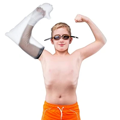 Image of Waterproof Arm Kid, Child Cast Cover for Shower, Kids Cover, Reusable Protector Keeps Casts Plaster Bandage Dry with Seal Protection Ha