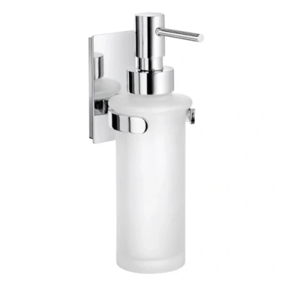 Image of Smedbo Soap Dispenser Wallmount, Polished Chrome ZK369 Pool Holder, Silver, 6.5 x 8.3000000000000007 24.2 cm
