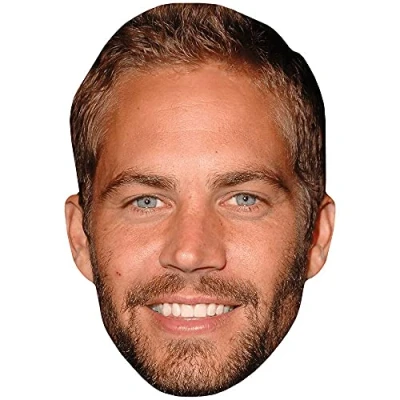 Image of Paul Walker (Brown Hair) Celebrity Mask, Flat Card Face, Fancy Dress Mask