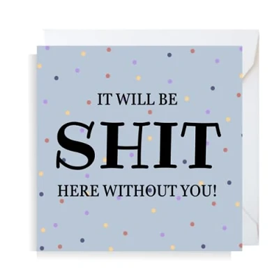 Image of Second Ave Funny Joke Colleague Leaving Job Square Card Greeting