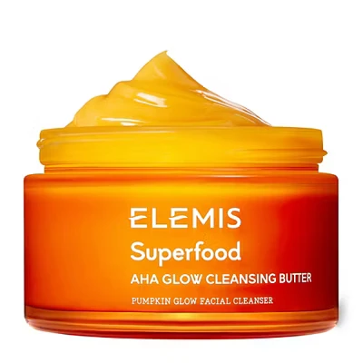 Image of ELEMIS Superfood Glow Cleansing Butter, a Radiance Boosting Facial Cleanser to Brighten &amp; Nourish Skin, Gentle Double Cleanse , Anti Wrinkle, Removes Makeup Leaves Soft Glowing Skin Complexion