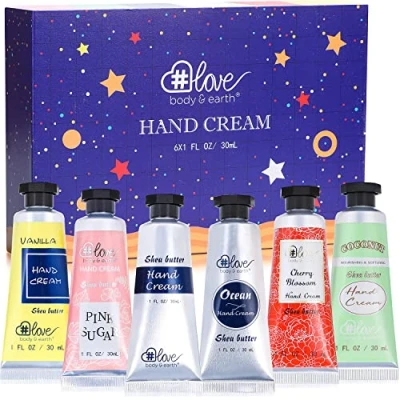 Image of Hand Cream Gift Set Moisturizing with Natural Glycerin and Vitamin E, Pack of 6 Lotion, Sets for Women, Ideal gifts Her, Birthday Christmas