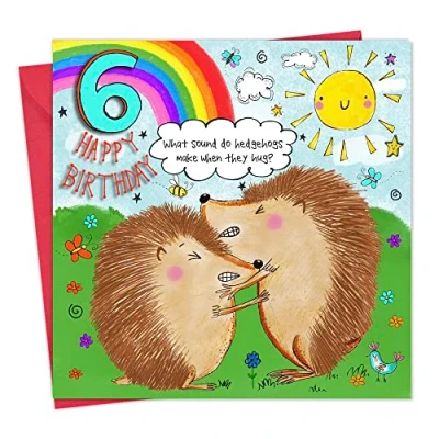 Image of Twizler 6th Birthday Card Funny Joke Childrens Age 6 for Boys or Girls Kids Happy Six