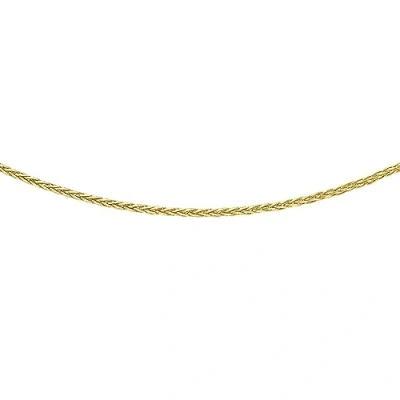 Image of Carissima Gold Women&#039;s 9 ct Yellow 0.75 mm Diamond Cut Mini Spiga Chain Necklace of Length 41 cm/16 Inch