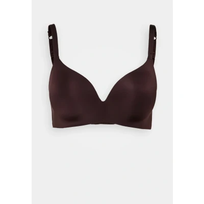 Image of DIM Invisifi FREE Soutien Gorge Triangle PADDÉ Tshirt bra, Women&#039;s, Size: 32C, Precious brown