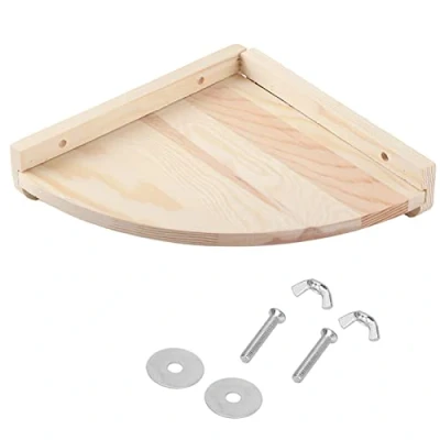 Image of Wooden Hamster Platform, 7 x 1.57in Fan Shaped Small Pet Springboard for Parrot Squirrel Guinea Pig Dwarf Chinchilla Gerbil Mouse