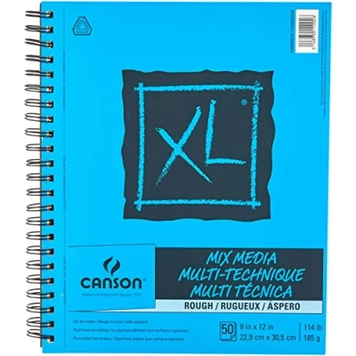 Image of Canson XL Series Rough Mix Media, Paper, Blue, 9&quot; x 12&quot;