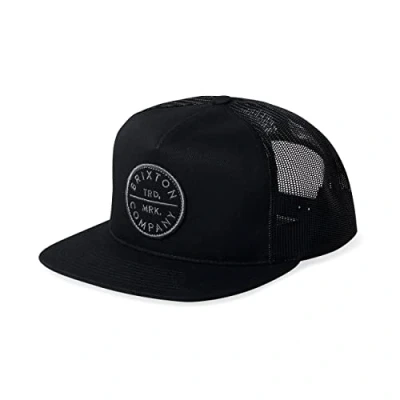Image of BRIXTON Men&#039;s Pledge MP mesh Cap, Black/Black, One Size