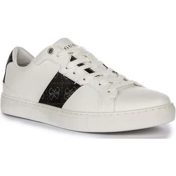 Image of Guess TODI Trainers, Men&#039;s, Size: 9.5, White/black Pu