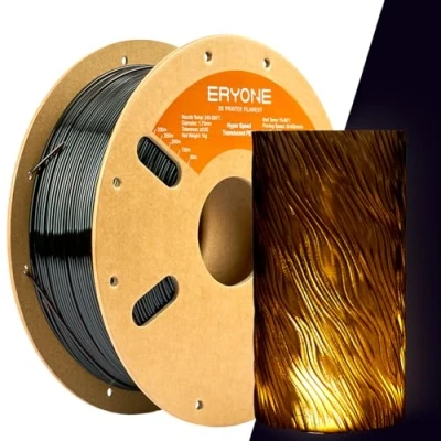 Image of ERYONE High Speed Translucent PETG Filament 1.75mm +/ 0.03mm, Rapid Filament, 3D Printing 30 500mm/s Hyper 1kg (2.2LBS)/Spool, Amber