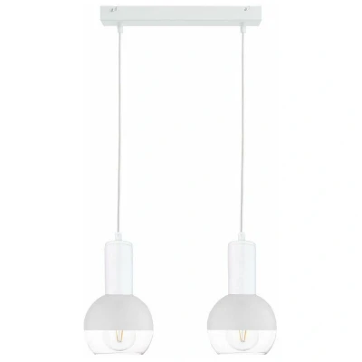 Image of Ice Bar Pendant Ceiling Light White, 50cm, 2x E27