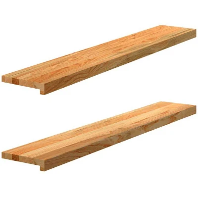 Image of vidaXL Window Sills 2 pcs Light Brown 120x20x2 cm Solid Wood Oak