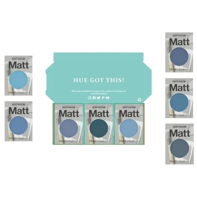 Image of Rust Oleum Wall Paint in Matt Finish Deep Blue Tester Box
