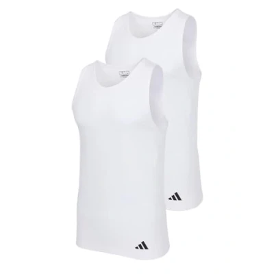 Image of adidas Sportswear Ergonomic TANK 2PK Undershirt, Men&#039;s, Size: Large, White