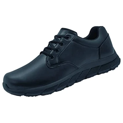 Image of Shoes for Crews Work Saloon II Men Smart and Casual lace up Trainers, Secure fit, Slip Resistant, Water Repellent, Leather, OB E SR Low Shoe