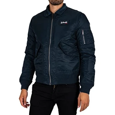 Image of Schott NYC Unisex Bombers, Navy blue, XL