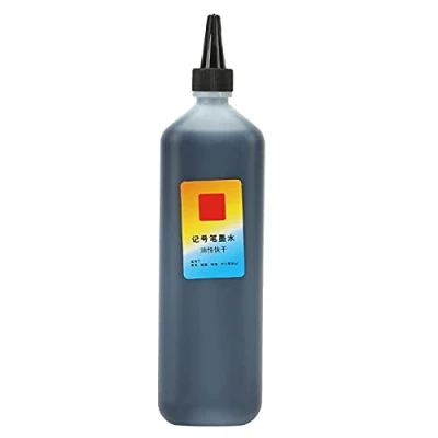 Image of Zerodis Marker Ink Refill Oily Replacement Universal Bulk Printer Color Permanent Poster Pen Replenishing Liquid Art Craft Supplies(Black)