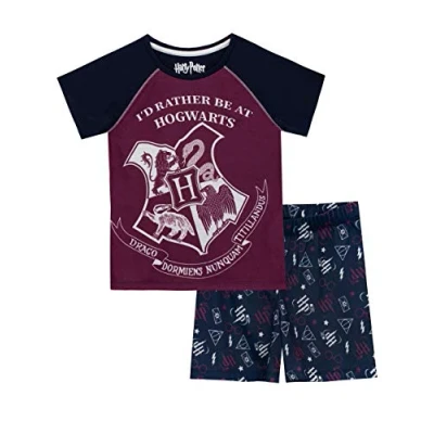 Image of Harry Potter Girls Hogwarts Pyjamas Blue Age 6 to 7 Years