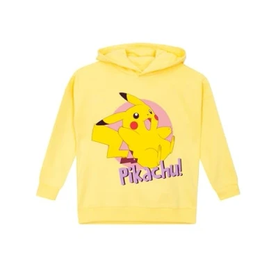 Image of Pokemon Hoodie For Girls Pikachu Yellow Ages 5 To 12 Years 6 7