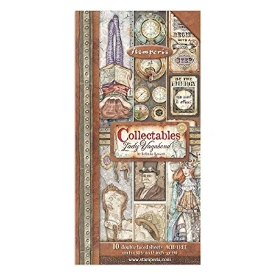 Image of Stamperia International Collectables Lady Vagabond Lifestyle, Multicoloured, 15x30.5 cm