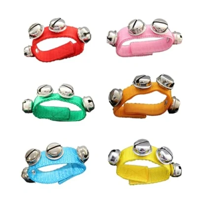 Image of 6 Pcs Multi Color Musical Rhythm Toys and Nylon Band Wrist Bell Ankle Bells Foot Instrument for Kids Baby Adult Best Holiday Birthday Party Gifts