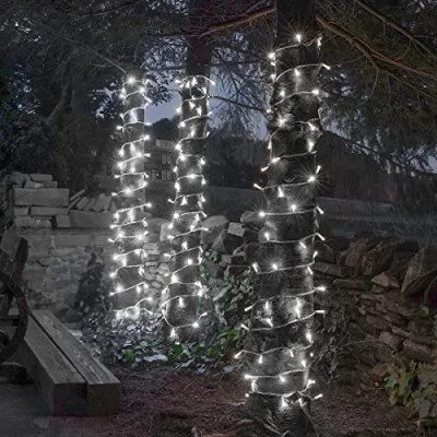 Image of FestiveLights ConnectPro Outdoor LED String Lights Connectable IP65 Rubber White Cable Wedding, Christmas, Garden, Commercial, Party (White No Plug (Extendable), 5m)