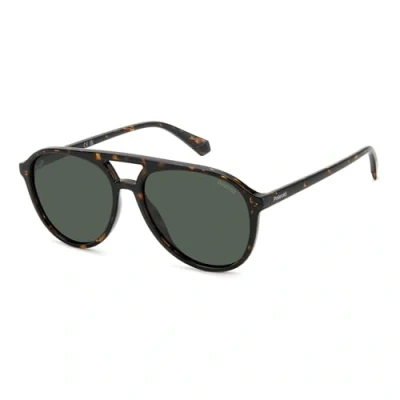 Image of Polaroid Unisex Sunglasses, Size: 56, Havana