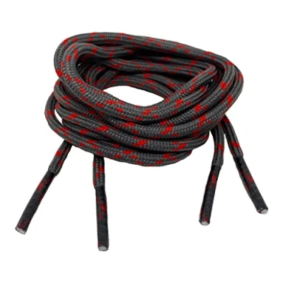 Image of Big Laces Round Strong Hiking Boot 110cm to 210cm (140cm, Grey Red NF)