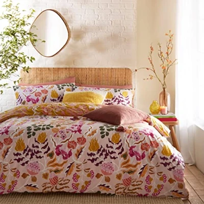 Image of furn. Protea Duvet Cover Set, Pink, Double
