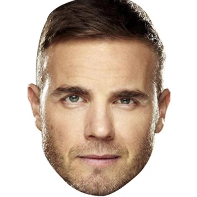 Image of FoxyPrinting Gary Barlow Music Celebrity Cardboard Party Face Mask Fancy Dress