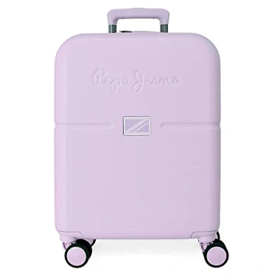 Image of Pepe Jeans Accent Purple Cabin Suitcase 40x55x20 cm Rigid ABS Integrated TSA Closure 37L 3.22 kgs 4 Double Wheels Hand Luggage