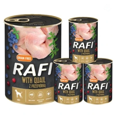 Image of Complete Wet Dog Food: Meat &amp; Natural Ingredients, Grain Free, Immune Boosting Superfoods in Every Flavor! Healthy Tasty Nutrition for All Breeds! (Quail, 4x400g)