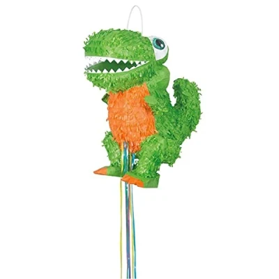 Image of Unique Party 65996 T Rex Dinosaur Pinata, Pull String