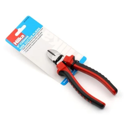 Image of Hilka 26100106 6&quot; Soft Grip Side Cutting Pliers,Red/Black