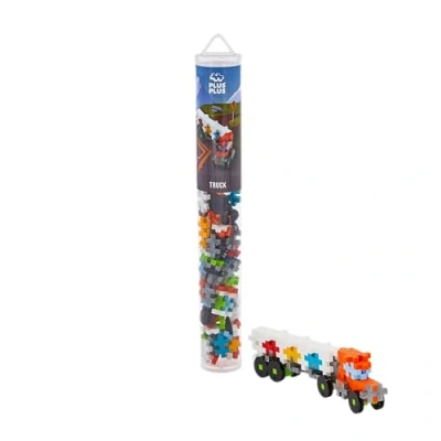 Image of Plus 4287 9604287, Ingenious Construction Toy, Truck, Creative Building Blocks Tube, 100 Pieces, Multicoloured, cm