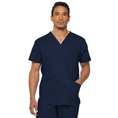 Image of Dickies Men&#039;s Medical Scrubs Shirts, Navy, L UK