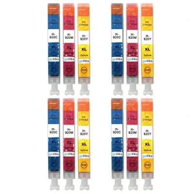 Image of 4 Go Inks Compatible C/M/Y Sets to replace HP 920 Colour Printer Ink Cartridges (12 Inks) Cyan, Magenta, Yellow Compatible/non OEM for Photosmart Printers