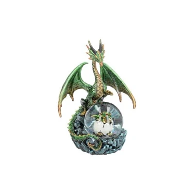 Image of Nemesis Now Emerald Oracle Snowglobe, Green, 19cm