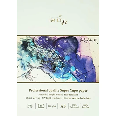 Image of SMLT 3PS 10(200)/PRO Professional Art Pad A3 with Synthetic Super Yupo Paper, 10 Sheets