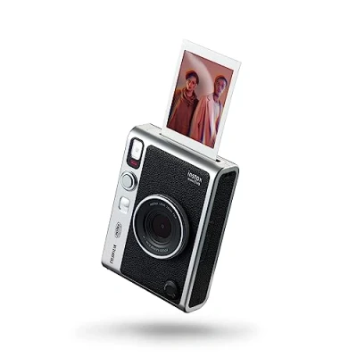 Image of Instax mini EVO 2 in 1 photo camera and printer with a 2.7 inch LCD screen, 10 Lens film effects, format, Black