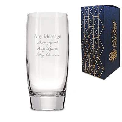 Image of Personalised Engraved 310ml Michelangelo High Ball Gift Box Wedding Birthday Christmas