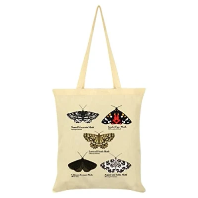 Image of Stubbs Mugs An Eclipse Of Moths Tote Bag Cream 38x42cm
